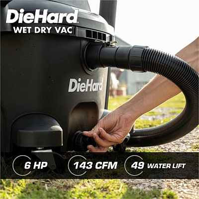 DieHard 12-Gallon 6 HP Pro Series Wet/Dry Vacuum (ESMDH7000601)