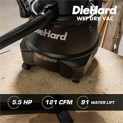 DieHard 9-Gallon 5.5 HP Pro Wet/Dry Vacuum (ESMDH7000501)