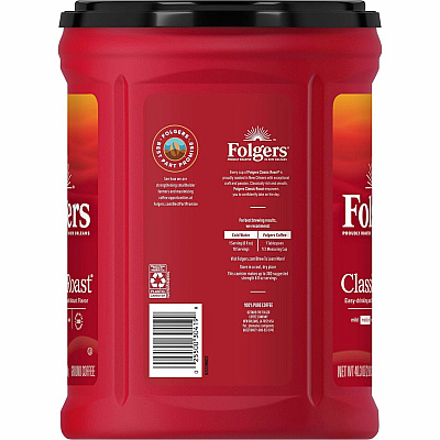 Folgers Ground Canister Classic Roast Coffee (FOL30419CT)