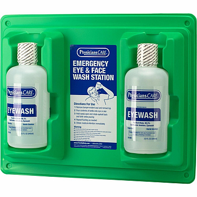 First Aid Only Twin-Bottle Eyewash Station (FAO24300)