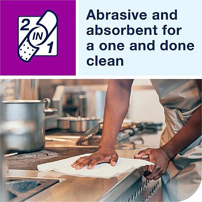 Tork 2-in-1 Scouring/Cleaning Foodservice Towels (TRK192815)