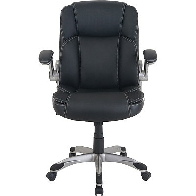 NuSparc Leather Rolling Chair (NPRCH101LABK)