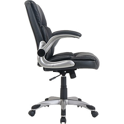 NuSparc Leather Rolling Chair (NPRCH101LABK)