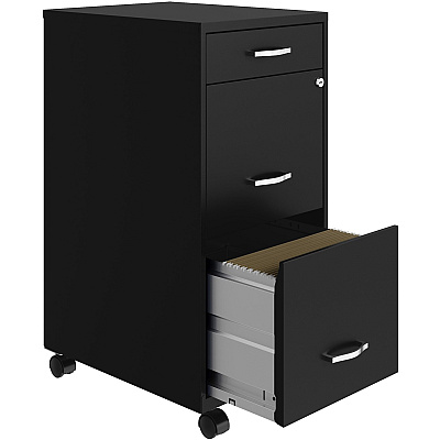 NuSparc Mobile File Cabinet (NPRVF318BMBK)