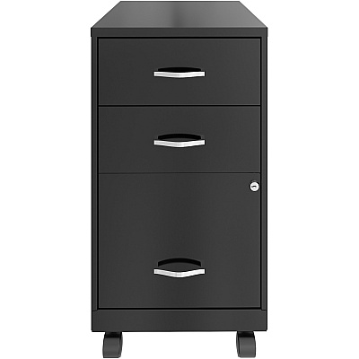 NuSparc 3-Drawer Organizer Metal File Cabinet (NPRVF318CMBK)