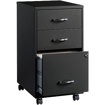 NuSparc 3-Drawer Organizer Metal File Cabinet (NPRVF318CMBK)