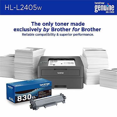 Brother Wireless HL-L2405W Compact Monochrome Laser Printer, Mobile Printing