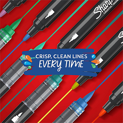 Sharpie Creative Markers, Water-Based Acrylic Markers, Brush Tip (SAN2196904)