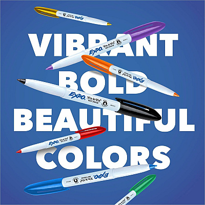 EXPO Low Odor Wet Erase Markers, Fine Point (SAN2134345A)