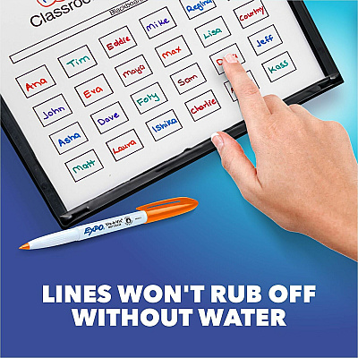 EXPO Low Odor Wet Erase Markers, Fine Point (SAN2134345A)