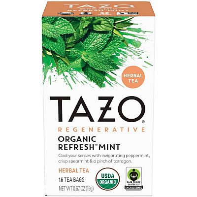Tazo Regenerative Organic Refresh Mint Herbal Tea Bag (TZO00350)