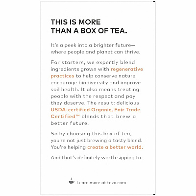 Tazo Regenerative Organic Refresh Mint Herbal Tea Bag (TZO00350)