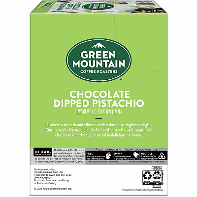 Green Mountain Coffee Roasters K-Cup Chocolate Dipped Pistachio Coffee (GMT0158)