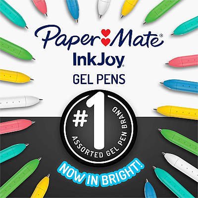 Paper Mate Inkjoy Gel Bright! Pens, Medium Point (0.7mm) (PAP2173765)
