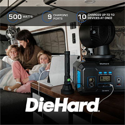 DieHard 500-Watt Lithium-ion Portable Power Station/Solar Generator (ESMDH2000201)