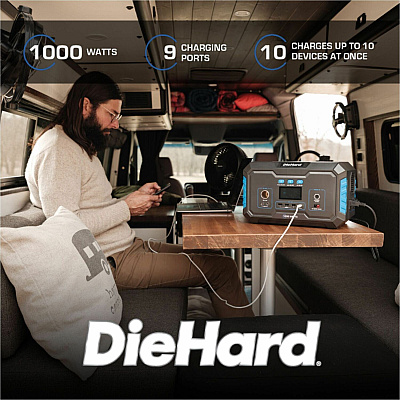 DieHard 1000-Watt Lithium-ion Portable Power Station/Solar Generator (ESMDH2000301)