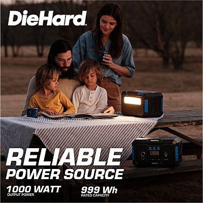 DieHard 1000-Watt Lithium-ion Portable Power Station/Solar Generator (ESMDH2000301)