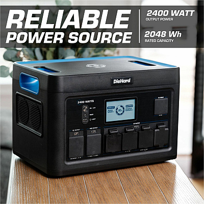 DieHard 2400-Watt Lithium-ion Portable Power Station/Solar Generator (ESMDH2000401)