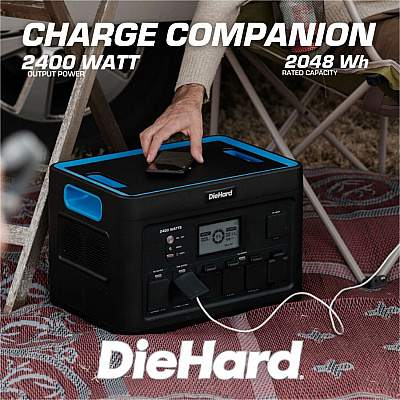 DieHard 2400-Watt Lithium-ion Portable Power Station/Solar Generator (ESMDH2000401)