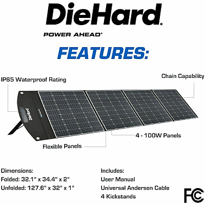 DieHard 400-Watt Solar Panel for Portable Power Station (ESMDH2000701)