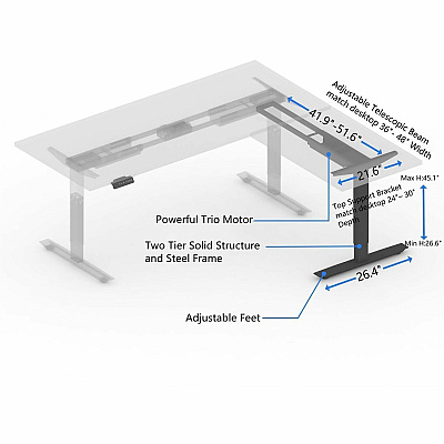 Lorell Sit-Stand 3rd-Leg Base (LLR25930)