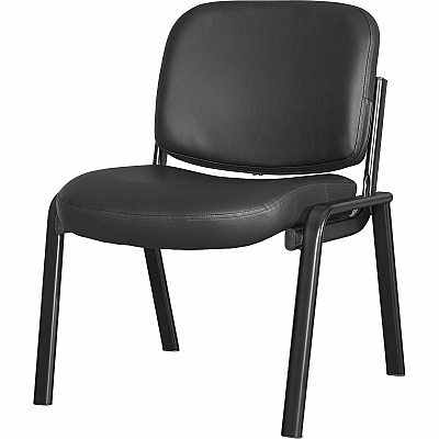 Lorell Deluxe Leather 4-Leg Guest Chair (LLR84595)