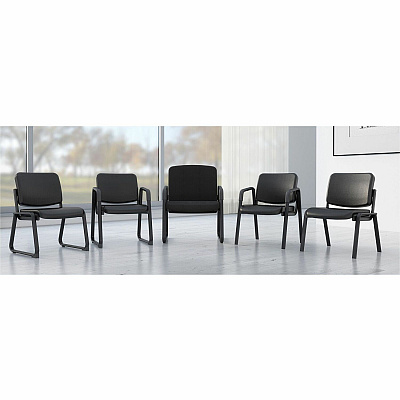 Lorell Deluxe Leather 4-Leg Guest Chair (LLR84595)