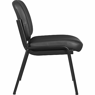 Lorell Deluxe Leather 4-Leg Guest Chair (LLR84595)
