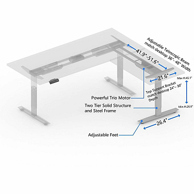 Lorell Sit-Stand 3rd-Leg Base (LLR25931)
