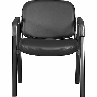 Lorell Deluxe Leather 4-Leg Guest Chair (LLR84594)