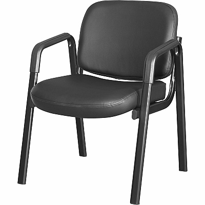 Lorell Deluxe Leather 4-Leg Guest Chair (LLR84594)
