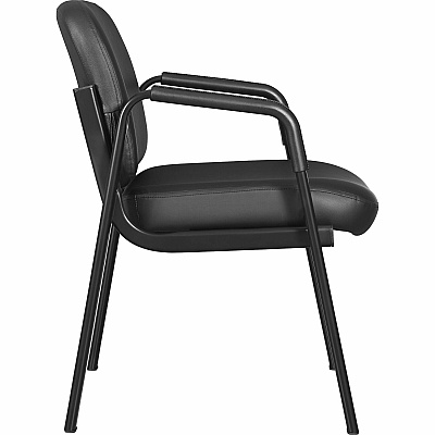 Lorell Deluxe Leather 4-Leg Guest Chair (LLR84594)