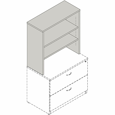 Lorell Essentials 2-shelf Stack-on Bookcase (LLR69629)