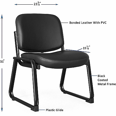 Lorell Deluxe Leather Guest Chair (LLR84597)