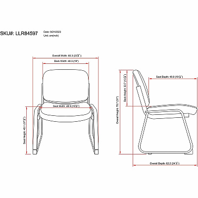 Lorell Deluxe Leather Guest Chair (LLR84597)