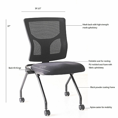 Lorell Conjure Mesh Training Chairs (LLR62020)