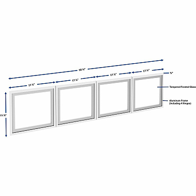 Lorell Wall-Mount Hutch Frosted Glass Door (LLR59713)