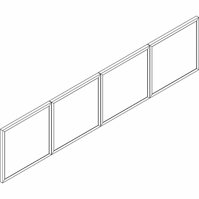 Lorell Wall-Mount Hutch Frosted Glass Door (LLR59713)