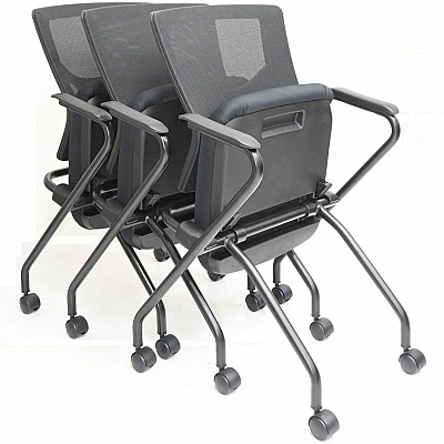 Lorell Conjure Mesh Training Chairs with Arms (LLR62019)