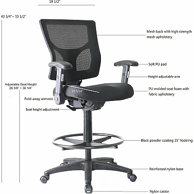 Lorell Conjure Office Stool (LLR62021)