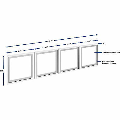 Lorell Wall-Mount Hutch Frosted Glass Door (LLR59712)