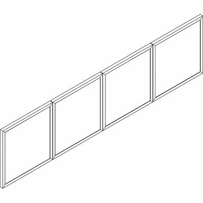 Lorell Wall-Mount Hutch Frosted Glass Door (LLR59712)