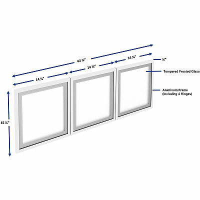 Lorell Wall-Mount Hutch Frosted Glass Door (LLR59710)