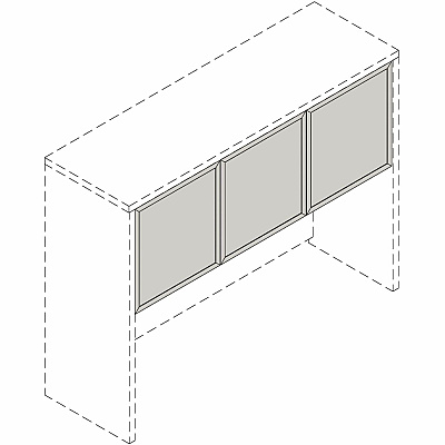 Lorell Wall-Mount Hutch Frosted Glass Door (LLR59710)