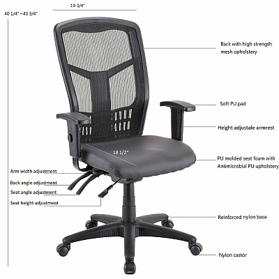 Lorell Executive Antimicrobial High-back Chair (LLR86240)