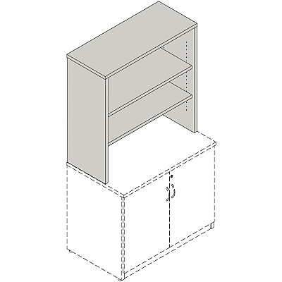 Lorell Essentials 2-shelf Stack-on Bookcase (LLR69628)