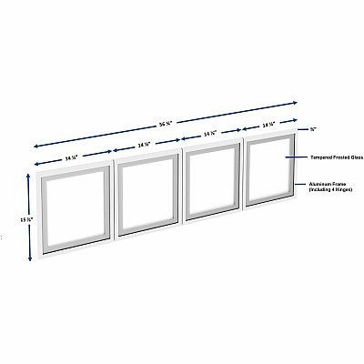 Lorell Wall-Mount Hutch Frosted Glass Door (LLR59711)