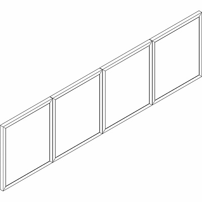 Lorell Wall-Mount Hutch Frosted Glass Door (LLR59711)