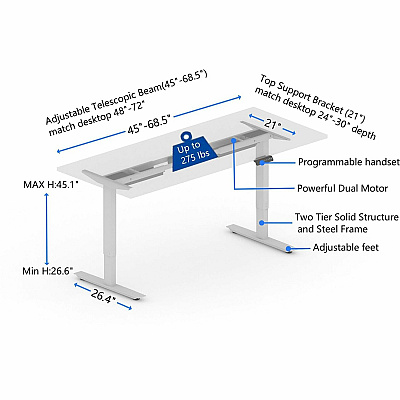 Lorell Sit-to-Stand Two-Tier Base (LLR25971)