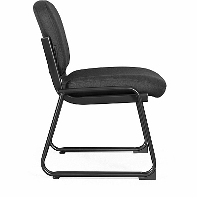 Lorell Black Fabric Guest Chair (LLR84596)